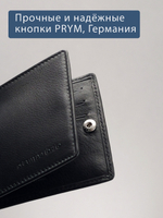 724 R - Зажим для купюр с монетником на молнии и RFID защитой