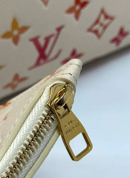 Сумка Louis Vuitton Neverfull MM кремовый/розовый