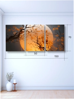 Картина Тень ветви модульная 50x70см 3шт.