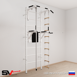 Шведская стенка Sv Sport усиленная 675 (Турник стандарт/Брусья/Канат/Лестница)