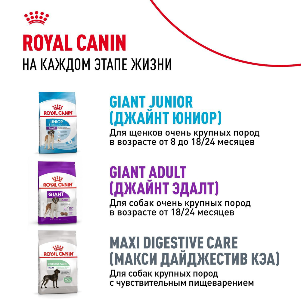 Royal Canin Giant Puppy Джайнт Паппи Корм сухой для щенков очень крупных пород 15кг