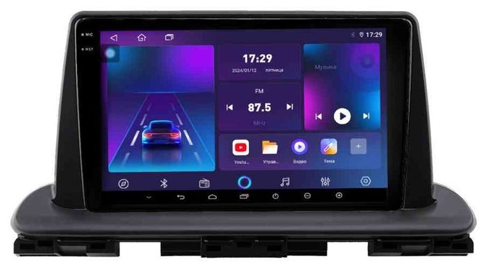 Магнитола для KIA Cerato 4 2018+ - Parafar PF281LUX1RN2K на Android 13, Быстрая, QLED+2K, CarPlay, 4G SIM-слот