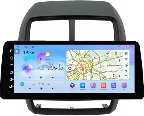 Магнитола для Mitsubishi ASX 2017+ (рамка 9) - FarCar S500-TS18 монитор 12.3" 2K QLED на Android 14, Быстрая, CarPlay, 4G SIM-слот