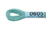 Мулине Gamma 100% хлопок, цв.0605 св.бирюза, 24 мотка по 8 метров