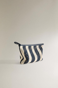 ZARA HOME ПОЛОСАТАЯ КОСМЕТИЧКА, ДВУХЦВЕТНЫЙ
