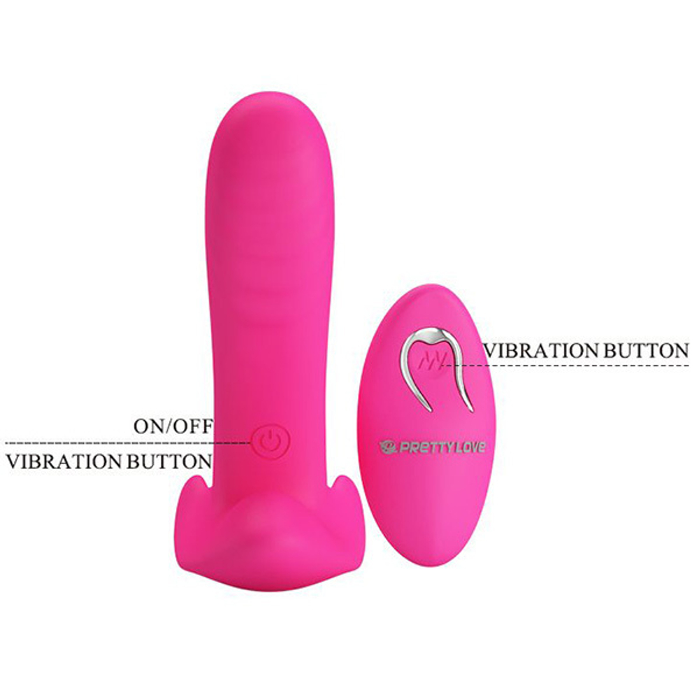 Розовый мультифункциональный вибратор 10см Pretty Love Remote Control Massager BI-014850W-1