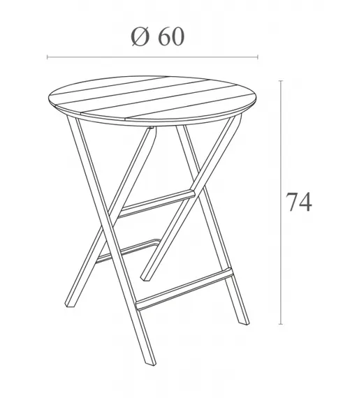 Helen Folding Table Ø60