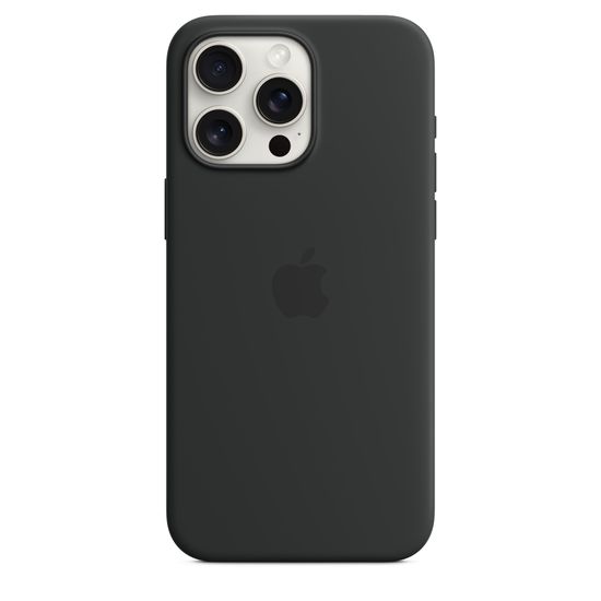 Силиконовый чехол Apple для iPhone 15 Pro Max с MagSafe Черный