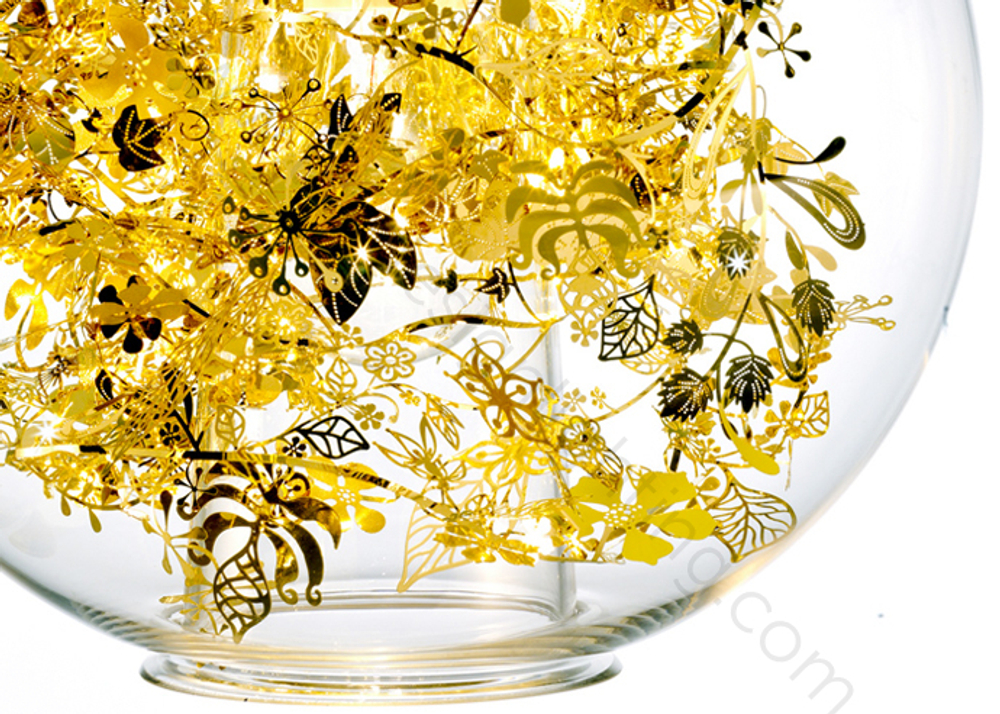 Pendant design lamp Tangle Globe by Artecnica (Gold)