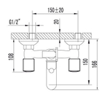 LEMARK Серия MERKADO. Смеситель для ванны – LM2302C