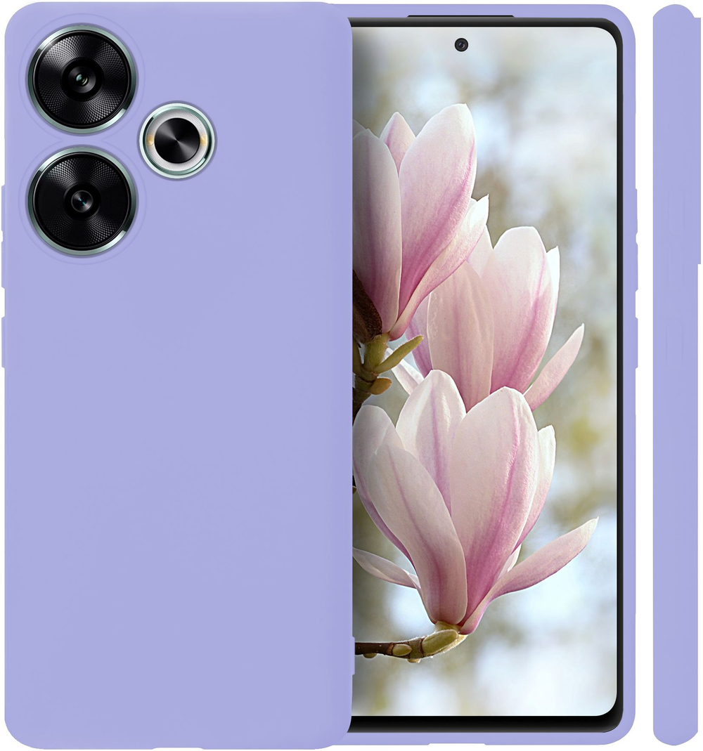 Мягкий Soft Touch чехол из силикона для POCO F6 / REDMI TURBO 3 с бархатной подкладкой