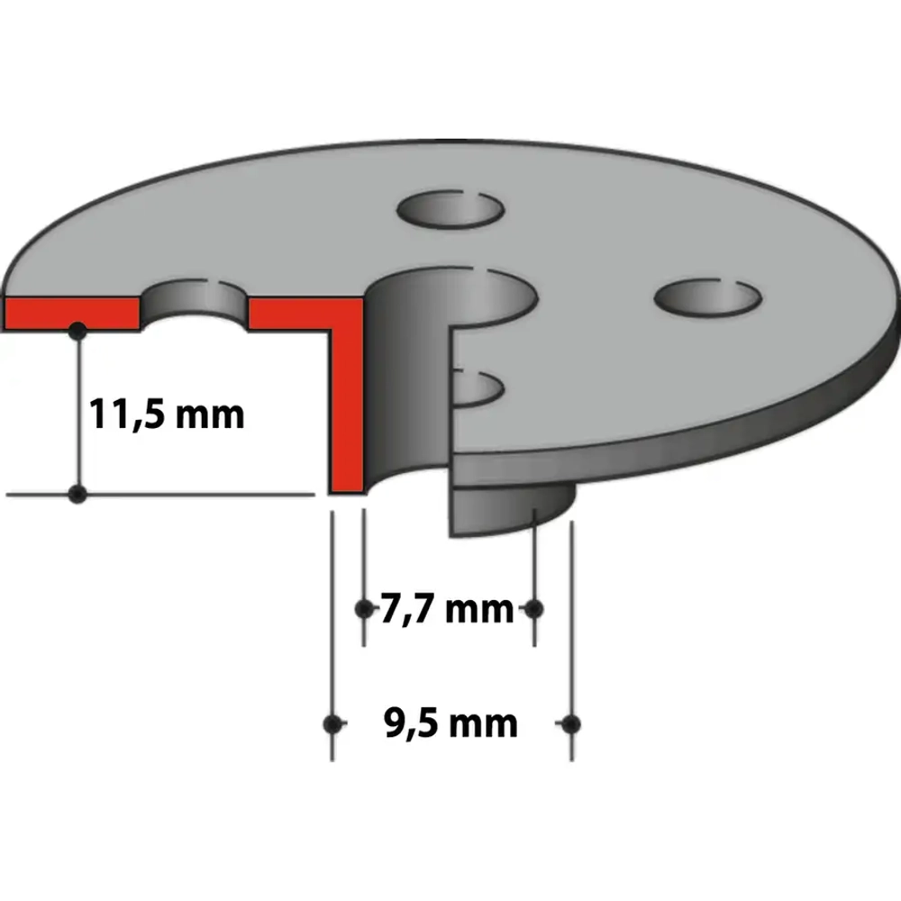 Копировальное кольцо 9,5 мм Makita 164379-4