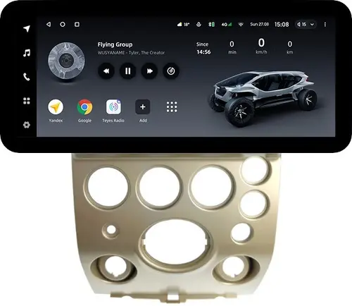Магнитола для Infiniti QX56 JA60 2004-2007 (поддержка Bose) - Teyes LUX ONE ROUND монитор 12.3" 2K QLED на Android 10, Быстрая, CarPlay, 4G SIM-слот