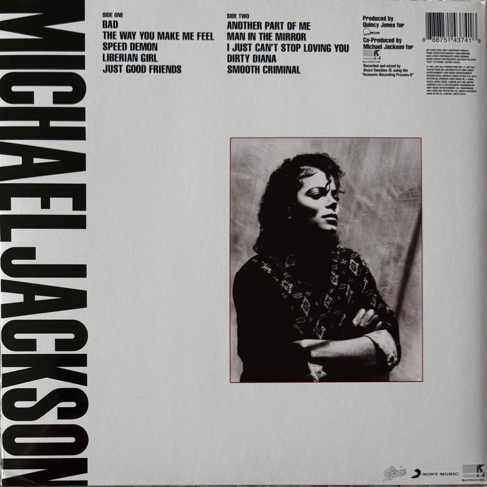 Виниловая пластинка Michael Jackson - Bad LP