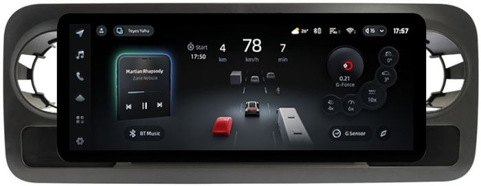 Магнитола для Mercedes-Benz Sprinter W907 2018-2025 (ШГУ монохром) - Teyes CC4PRO монитор 12.3" 2K QLED + рамка 10, Android 13, Быстрейшая, Snapdragon 778G, ИИ, CarPlay, DSP, 4G SIM-слот