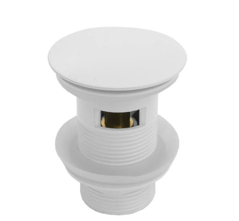 Донный клапан CeramaLux RD001GW с переливом, белый