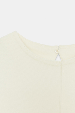 ZARA ОБЪЕМНОЕ МИНИ-ПЛАТЬЕ SOFT, ЭКРЮ