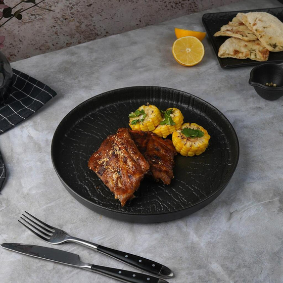 Тарелка с бортом d 27 см h3 см Black Raw Wood P.L. Proff Cuisine [3]