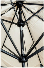 Зонт профессиональный телескопический 4х4 м Scolaro Leonardo Telescopic, антрацит, слоновая кость