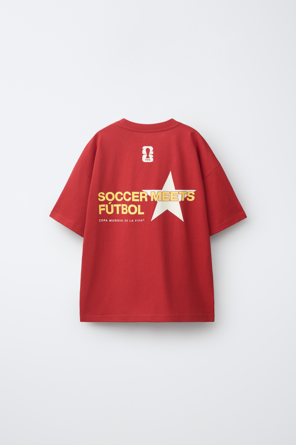 ZARA ФУТБОЛКА С ПРИНТОМ «ИСПАНИЯ FIFA WORLD CUP™ 2026», КРАСНЫЙ