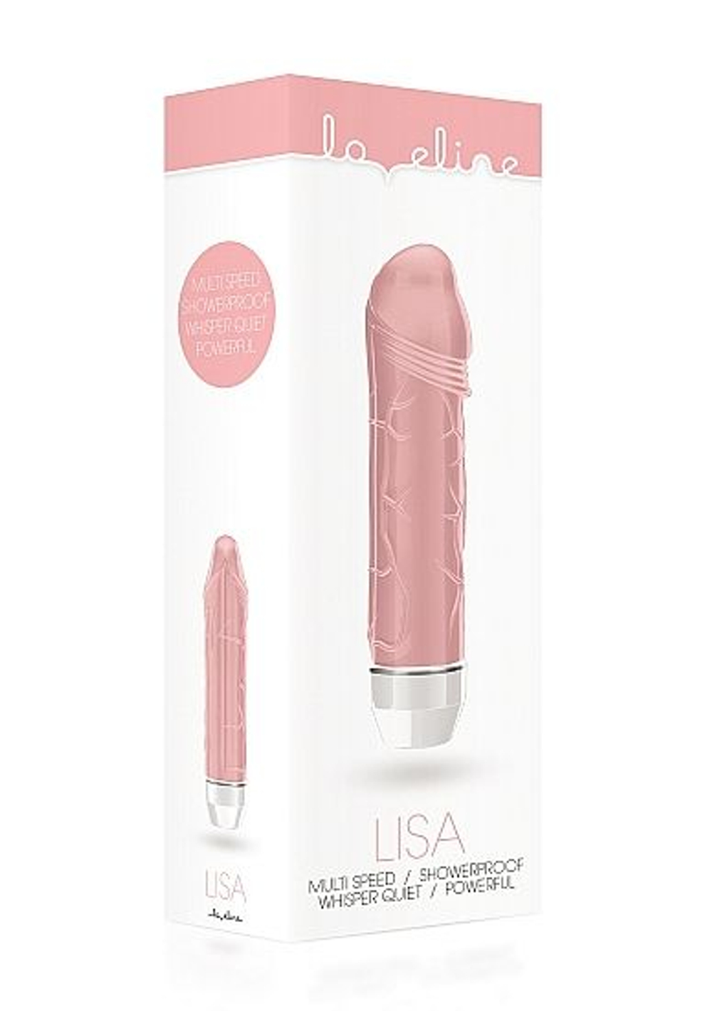 Розовый фаллический вибратор Lisa - 14,7 см. (Цвет: розовый)