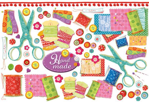 Бумага рисовая 48х33 см, Шитье, Stamperia, 1 лист