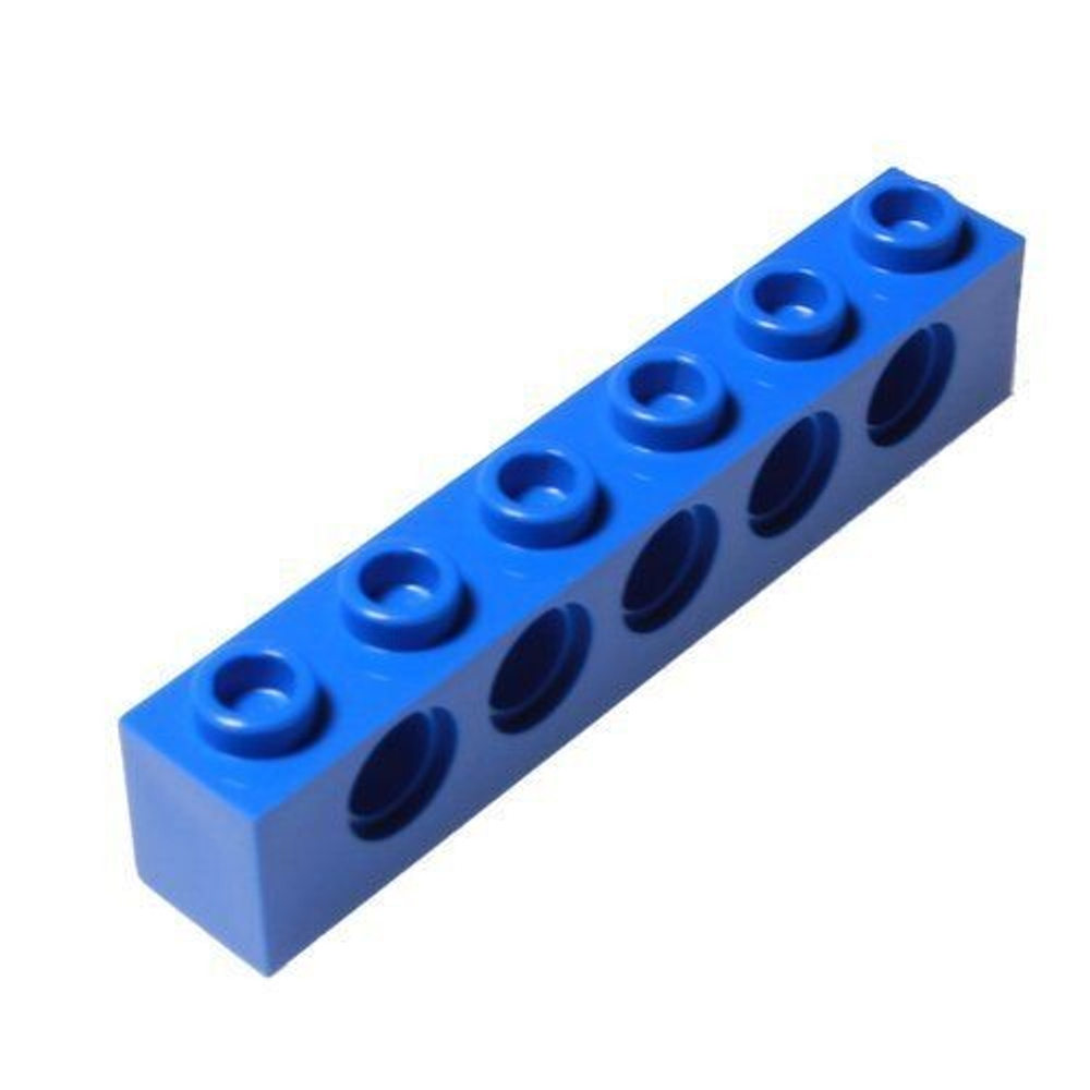 Lego 50шт Кирпич 1x6 с отверстиями (синий) 3894 / 389423