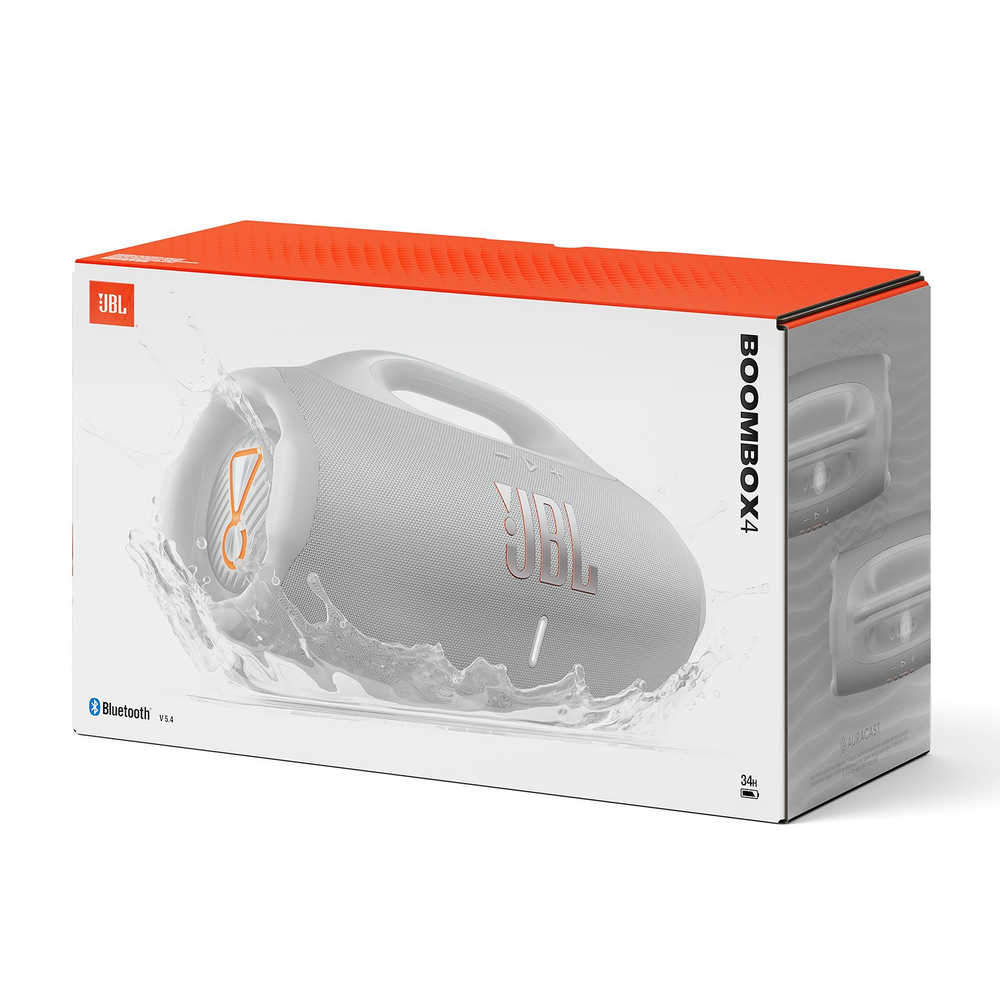 Портативная беспроводная Bluetooth колонка JBL Boombox 4, белый