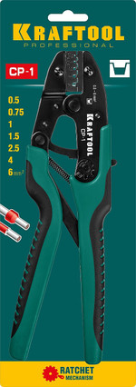 KRAFTOOL CP-1, 0.5 - 6 мм2, для втулочных наконечников, пресс-клещи (45461-1)