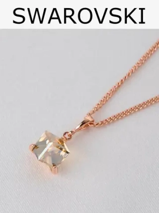 Кулон-кубик Миражи с кристаллом Swarovski цвета шампань