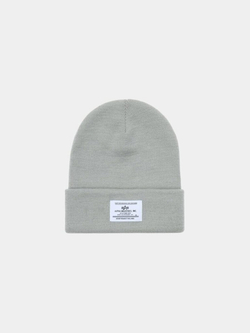 Шапка - Alpha Essential Beanie (light mineral - серо-зелёная) — вид сзади