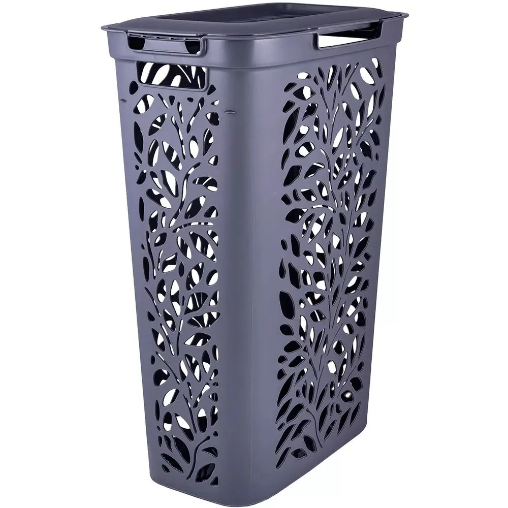 Корзина для белья Leaves 40л 440х635мм (серый)