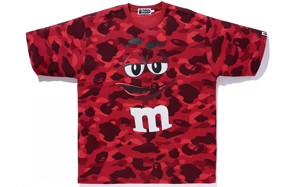A Bathing Ape X M S Color Camo Relaxed Tee красный