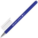 Ручка гелевая BRAUBERG "Matt Gel", 1шт, СИНЯЯ, корпус soft-touch, узел 0,5 мм, линия 0,35 мм, 142945