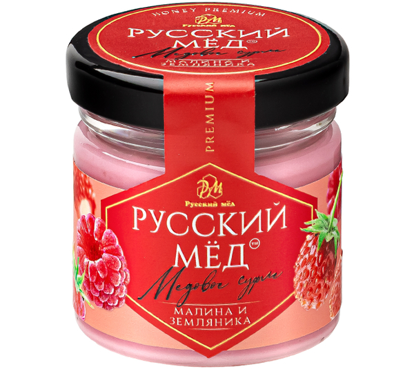 Медовое суфле малина и земляника Русский мёд 40 мл
