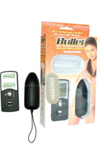 Дистанционное виброяйцо со сменной насадкой Remote Control Bullet (Цвет: черный)