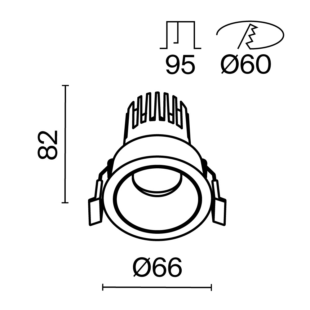 Встраиваемый светильник Technical DL123-10W-3K-W