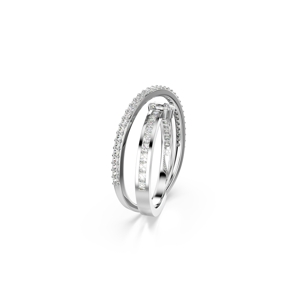 HYPERBOLA:RING 2 ROW WHITE/RHS 52