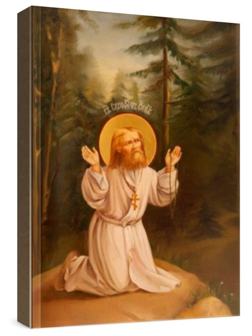 Серафим Саровский (рукописная икона)