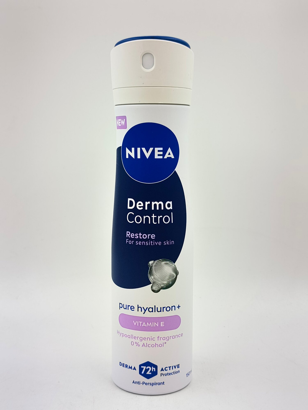 Антиперсперант спрей  NIVEA Derma Control Restore  с витамином Е и гиалуроновой кислотой, 72 часа, 150 мл (Германия)