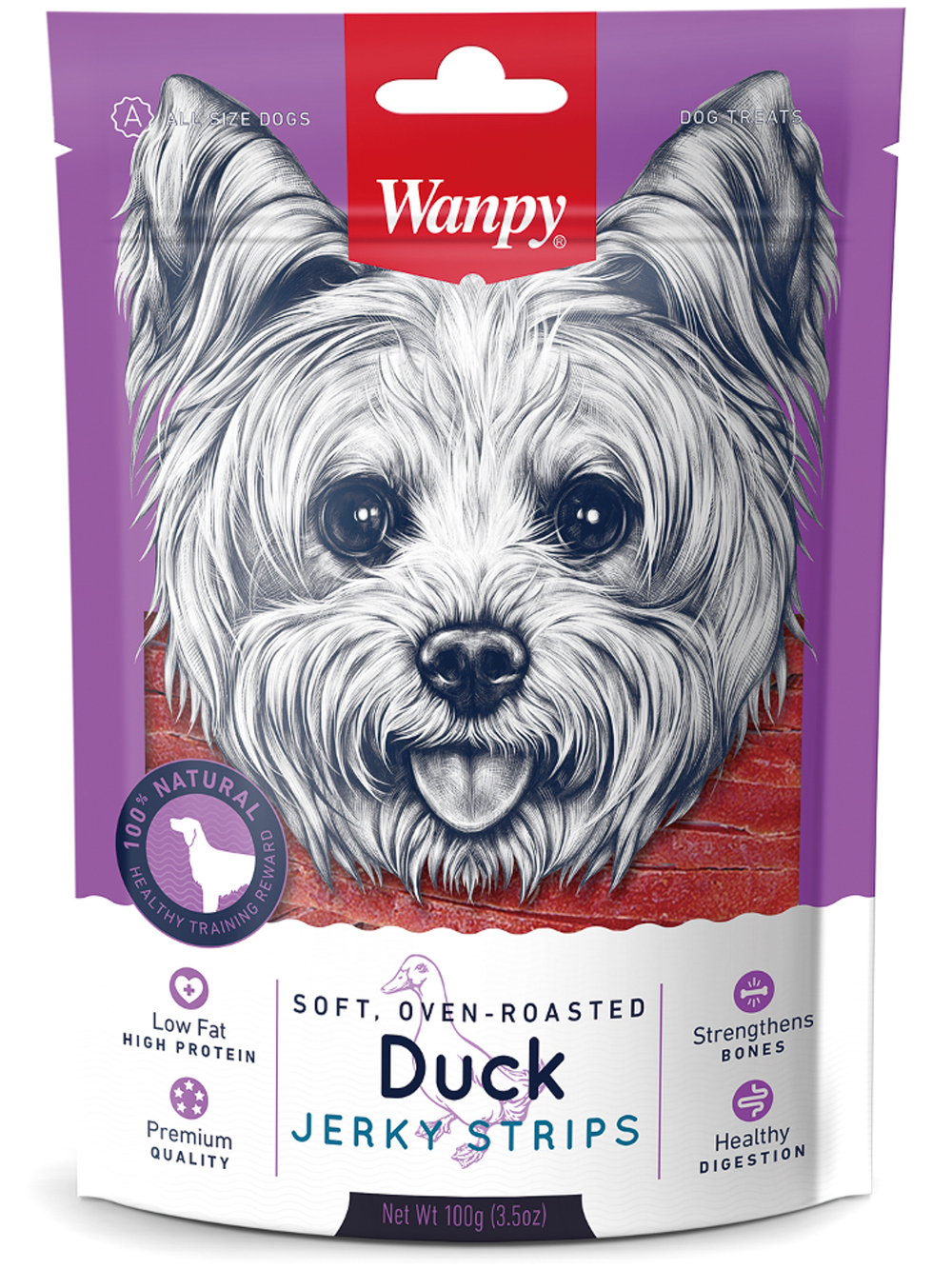 Wanpy Dog Утиная соломка 100 г