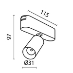 Магнитный трековый светильник Maytoni Focus LEDTR103-1-5W4K-M-B