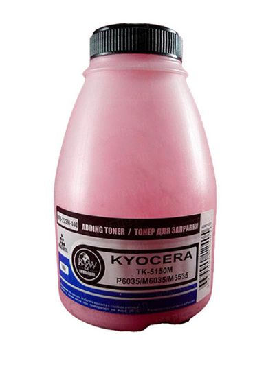Тонер для Kyocera TK-5150M, P6035/M6035/M6535 Magenta (фл. 140г) Black&White Premium