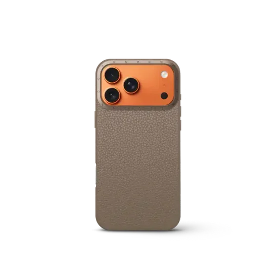 Чехол для iPhone 17 - Зернистая кожа - бежевый