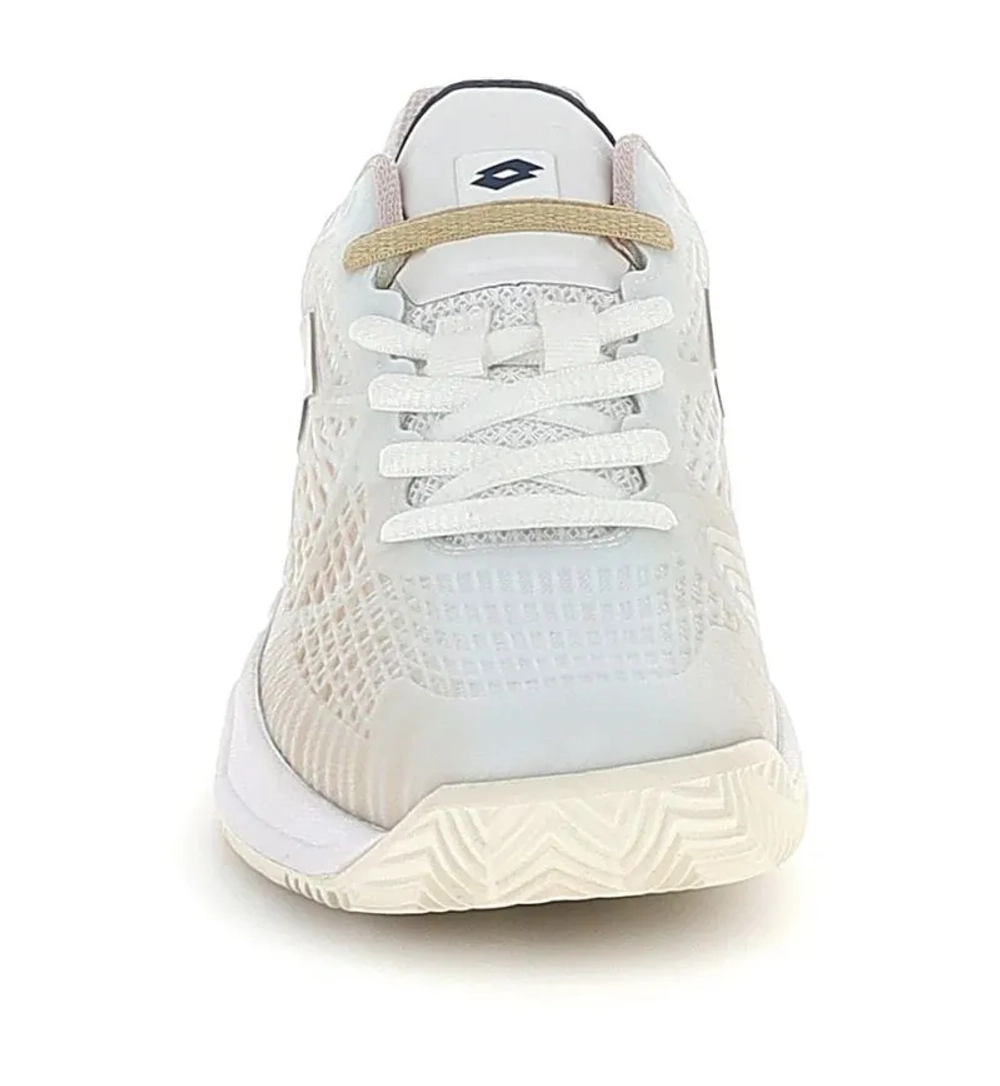 Женские теннисные кроссовки Lotto Mirage 100 II Clay - all white/warm taupe