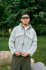 Куртка Nothomme Blue Reflective Stand-Up Collar Waterproof  "Tile Gray"