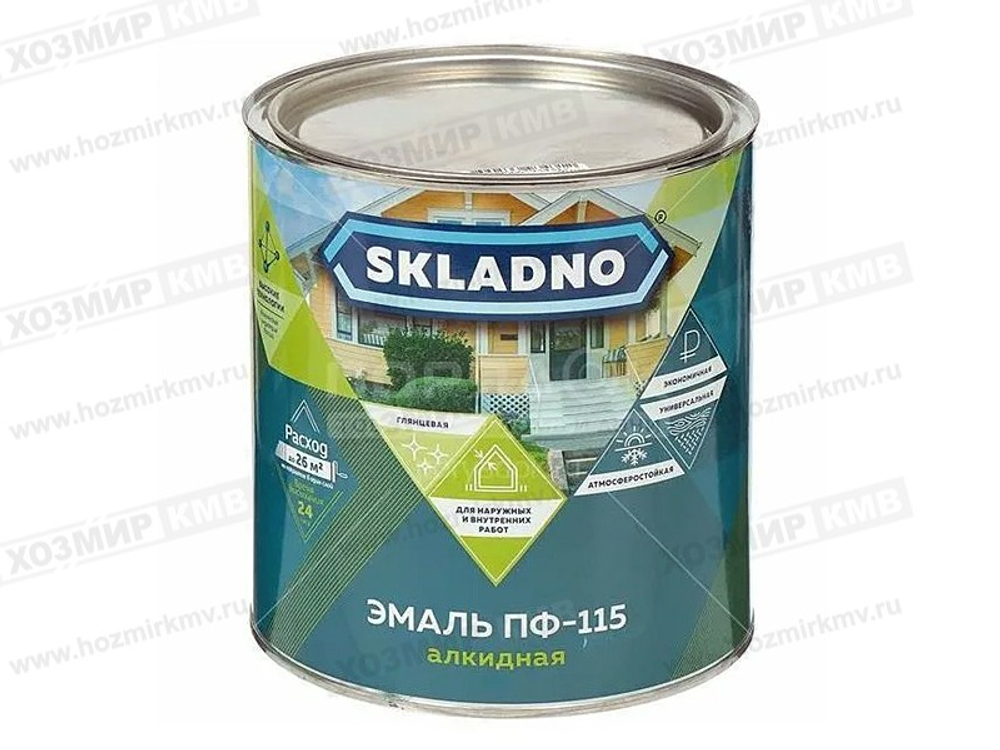 1,8 кг (SKLADNO) Эмаль белая ПФ-115