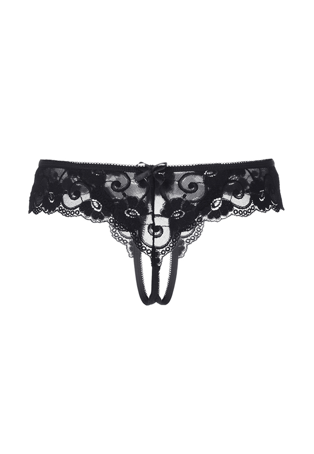 Эротические трусики Erolanta Lingerie Collection кружевные черные 42-44