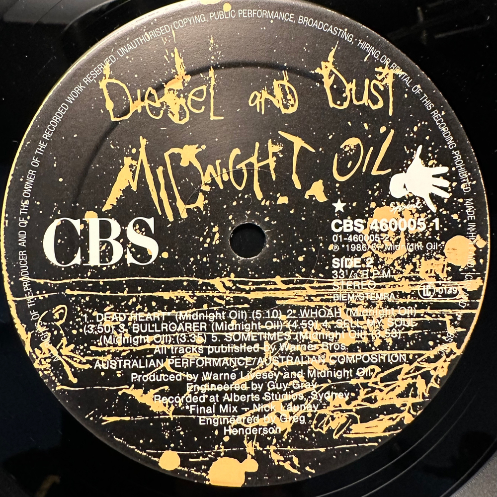 Midnight Oil - Diesel And Dust (Голландия 1987г.)