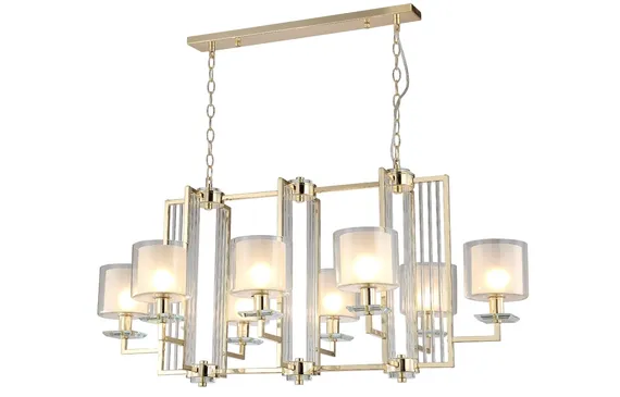 Подвесная люстра Nicolas NICOLAS SP8 L1000 GOLD/WHITE Crystal Lux